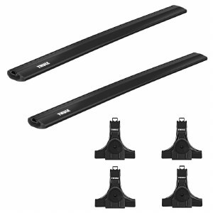 Vძირითადი საბარგულიThule Wing Bar (14cm) black მანქანისთვის სახურავზე საწვიმარი ღარებით