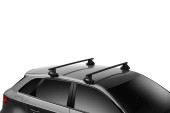 ძირითადი საბარგული Thule Clamp SquareBar ანქანისთვის სადა სახურავით ძირითადი საბარგული Thule Clamp SquareBar ანქანისთვის სადა სახურავით
