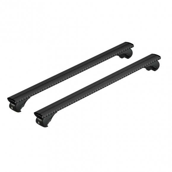 ძირითადი საბარგული NORDRIVE SILENZIO XL, შავი,140см მანქანისთვის სახურავზე რელინგებით 