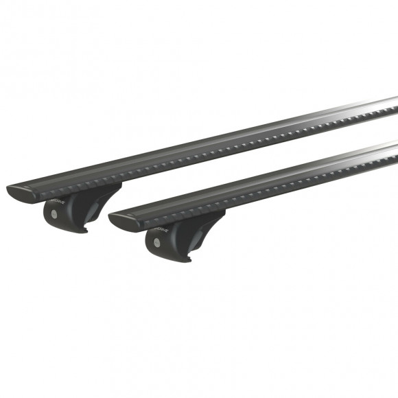 ძირითადი საბარგული NORDRIVE SILENZIO XL, შავი,140см მანქანისთვის სახურავზე რელინგებით 
