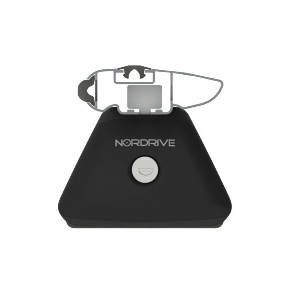 ძირითადი საბარგული NORDRIVE SILENZIO L, 127см მანქანისთვის ინტეგრირებული რელინგებით შავი