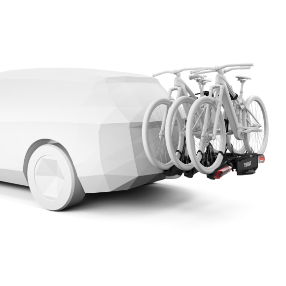 ველოსიპედის სამაგრი საბუქსირეზე Thule Epos, 3 ველოსიპედისთვის ველოსიპედის სამაგრი საბუქსირეზე Thule Epos, 3 ველოსიპედისთვის