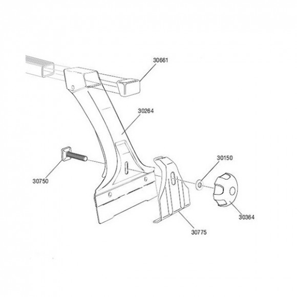 საყრდენი ფეხი საწვიმარი ღარისთვის Thule Gutter Foot 952, 4ც. საყრდენი ფეხი საწვიმარი ღარისთვის Thule Gutter Foot 952, 4ც.