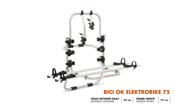 ველოსიპედის სამაგრი უკანა კარზე Fabbri Bici OK 2 ELEKTROBIKE 75, 2 ცალი ველოსიპედის სამაგრი უკანა კარზე Fabbri Bici OK 2 ELEKTROBIKE 75, 2 ცალი