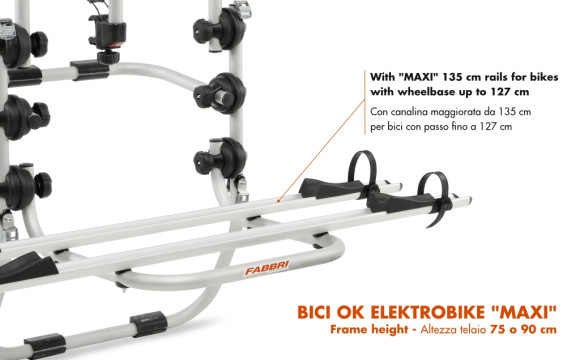ველოსიპედის სამაგრი უკანა კარზე  Fabbri Bici OK 2 ELEKTROBIKE SUV Canaline (Maxi) 90, 2 ცალი ველოსიპედის სამაგრი უკანა კარზე  Fabbri Bici OK 2 ELEKTROBIKE SUV Canaline (Maxi) 90, 2 ცალი